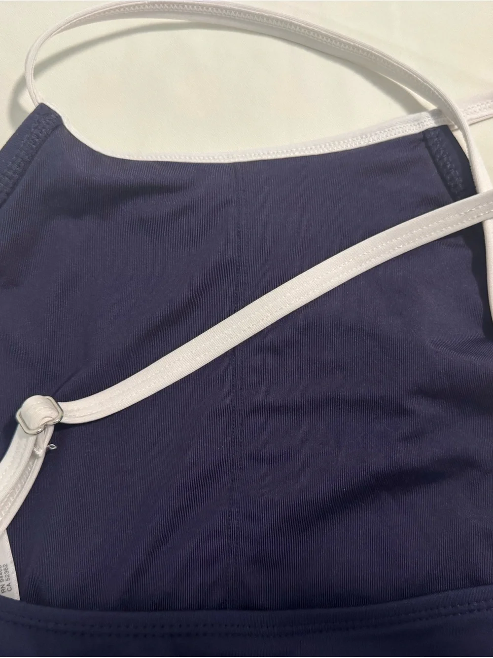 Nautica Navy One-Piece Swimsuit with White and Pink Stripes Size M - Picture 9 of 9